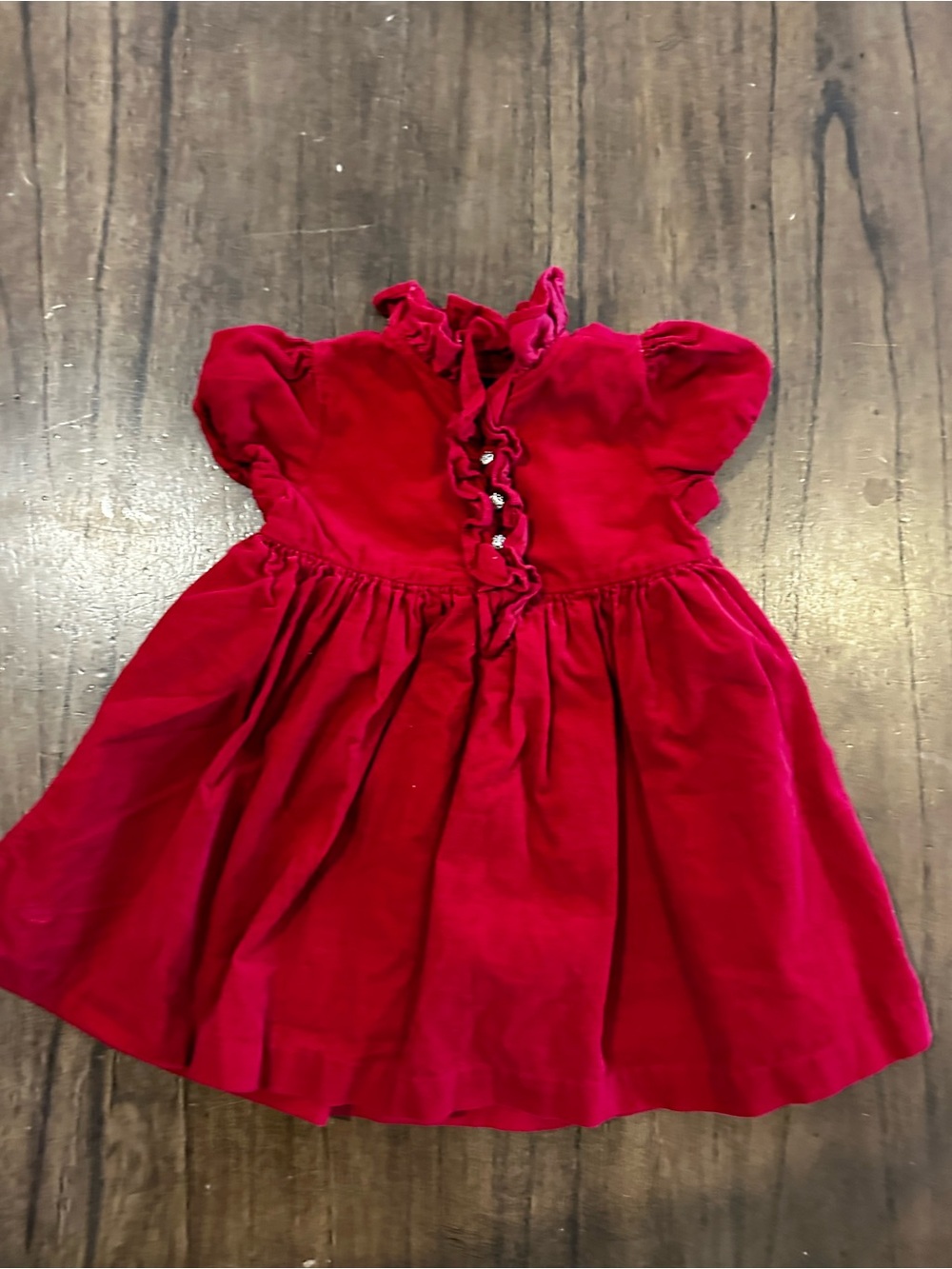 Ralph Lauren Baby Girls Red Corduroy Christmas Dress 12M